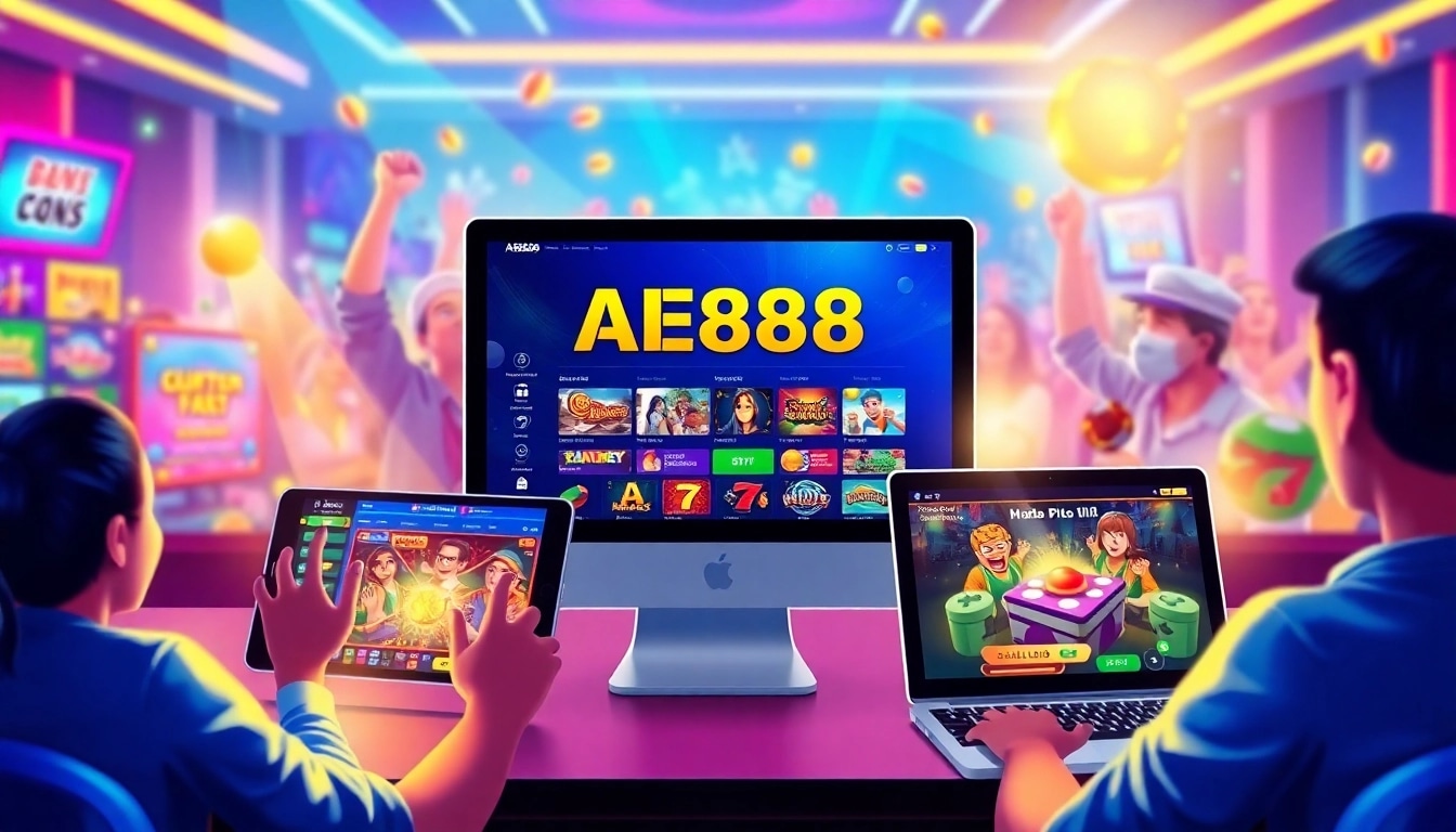 Explore the user-friendly interface of Trang chủ AE888, showcasing vibrant games and engaging online experiences.
