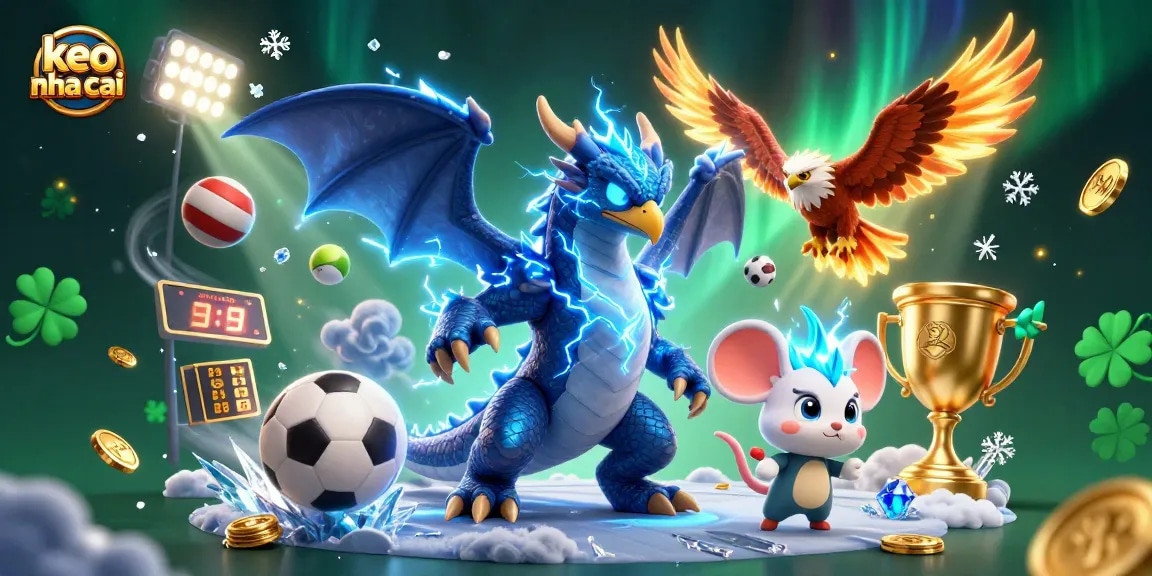 Experience thrilling sports betting action with keo nha cai showcasing a vibrant 3D scene filled with dynamic game elements.