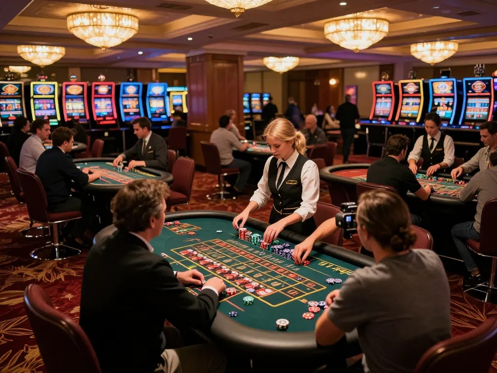 UU888 casino action at roulette tables with players engaged in strategic betting