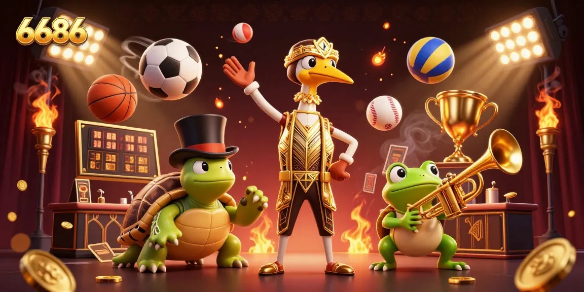 Experience thrilling casino action with 6686, showcasing vibrant characters and dynamic game elements.