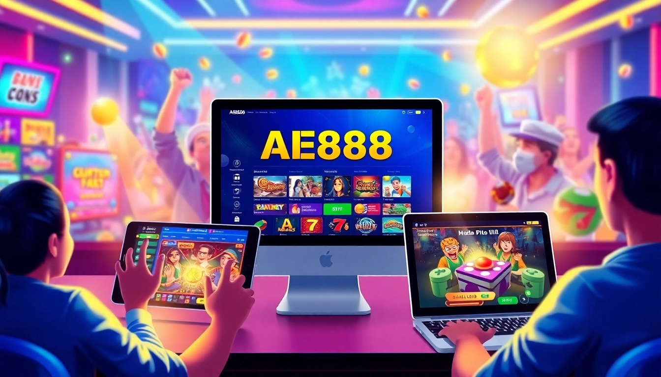 Explore the user-friendly interface of Trang chủ AE888, showcasing vibrant games and engaging online experiences.