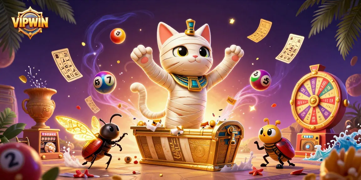 Experience gaming excitement at VIPWIN with a vibrant 3D casino scene featuring thrilling characters and dynamic action.