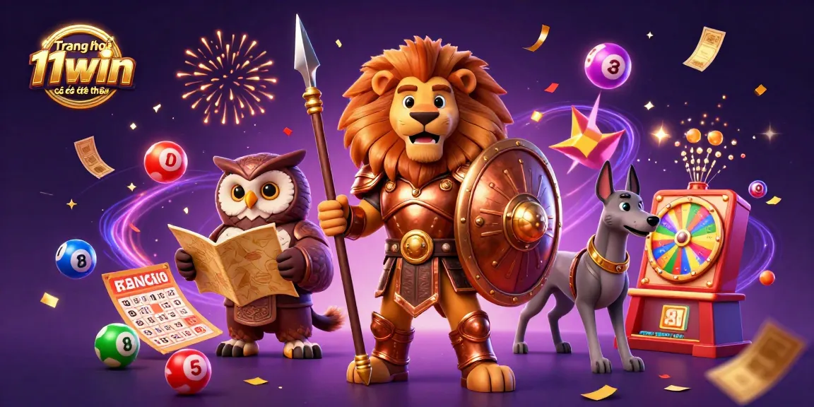 Experience the thrill of Trang chủ 11win cá cược thể thao with vibrant lottery balls and dynamic characters.