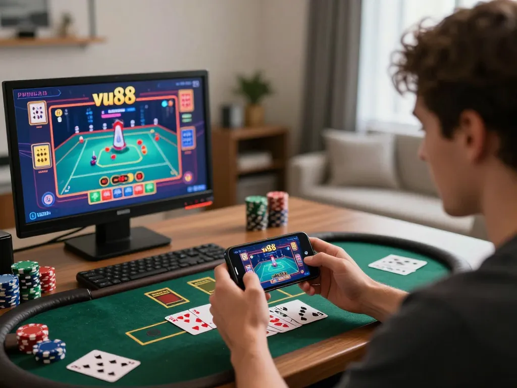 Experience dynamic mobile gaming with vu88 showcasing live dealer excitement and strategic play.