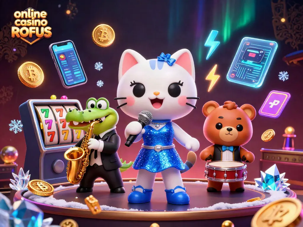 Engage with exciting games at an online casino uden ROFUS with a lively jazz performance.