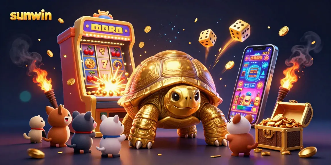 Win big at sunwin with a giant golden tortoise, exciting games, and jackpots galore!
