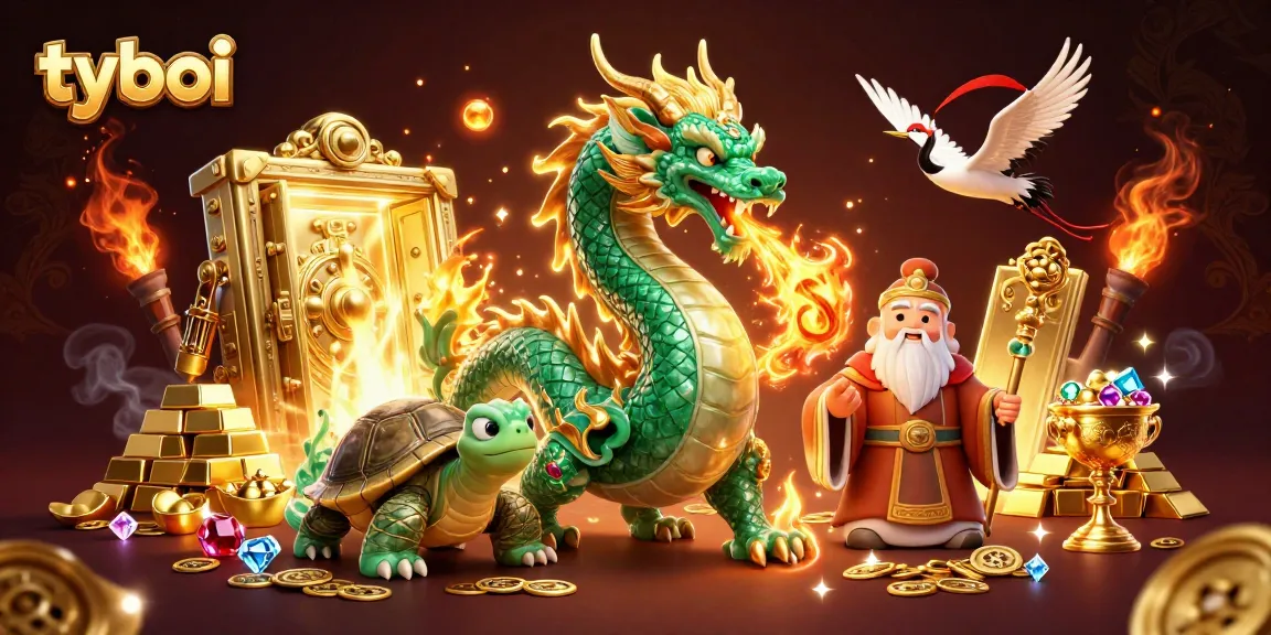 Engage with tyboi's gambling adventure featuring dragons, treasures, and luck.