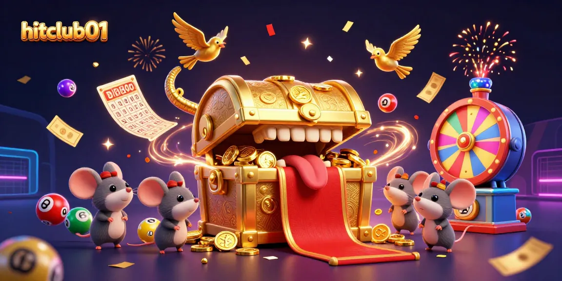 Experience excitement at hitclub01 with a vibrant 3D casino scene featuring colorful elements and dynamic gambling action.