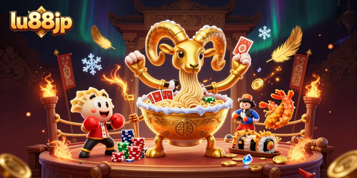 Experience the excitement of lu88jp with vibrant casino characters and dynamic game elements in an illustrative scene.