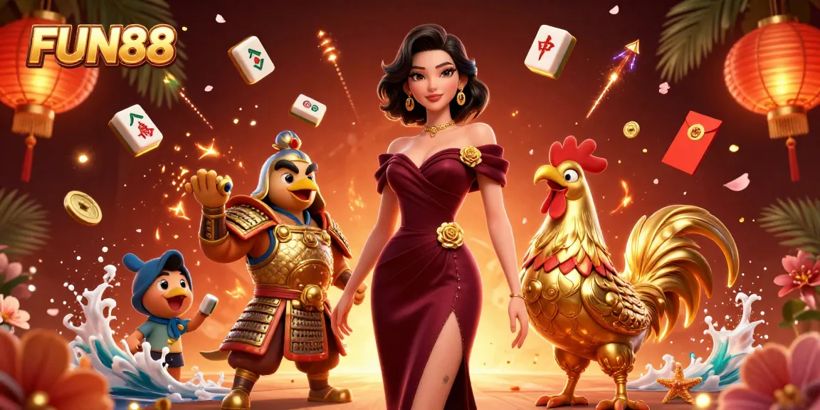 Experience the excitement of FUN88 with dynamic scenes from live casino and betting activities.