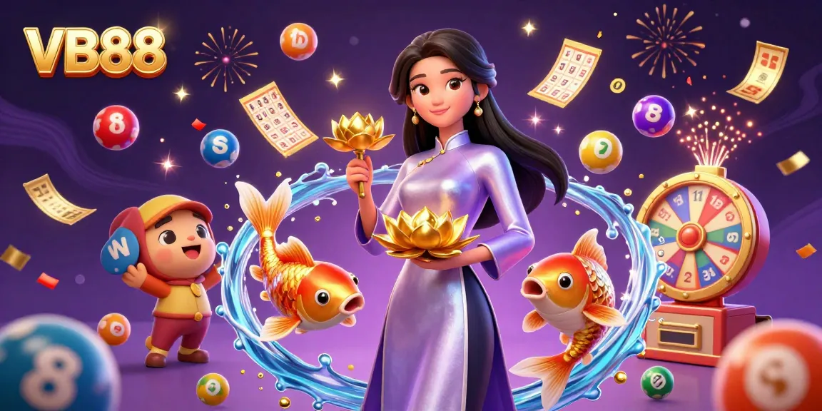 Win exciting jackpots at VB88 with vibrant illustrations of gaming elements