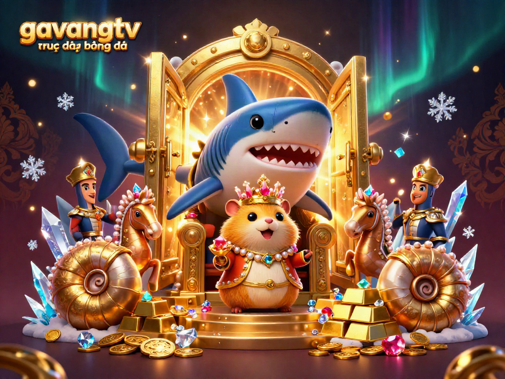 Experience thrilling play with gavangtv trực tiếp bóng đá featuring a playful golden hamster king and treasures.