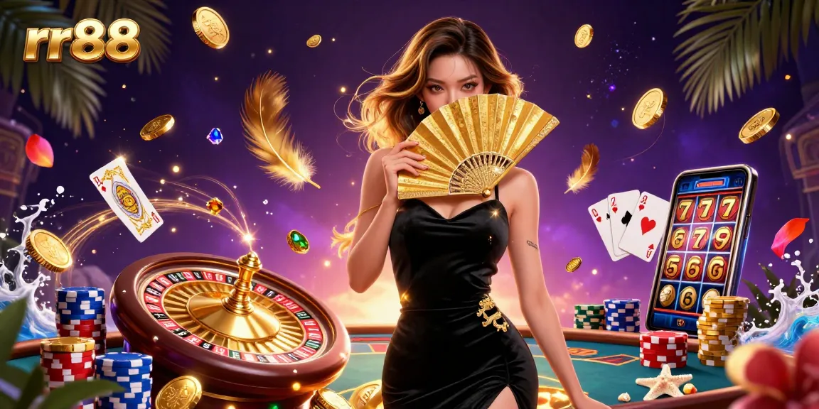 Experience rr88, the thrilling online casino scene filled with vibrant colors and captivating game elements.