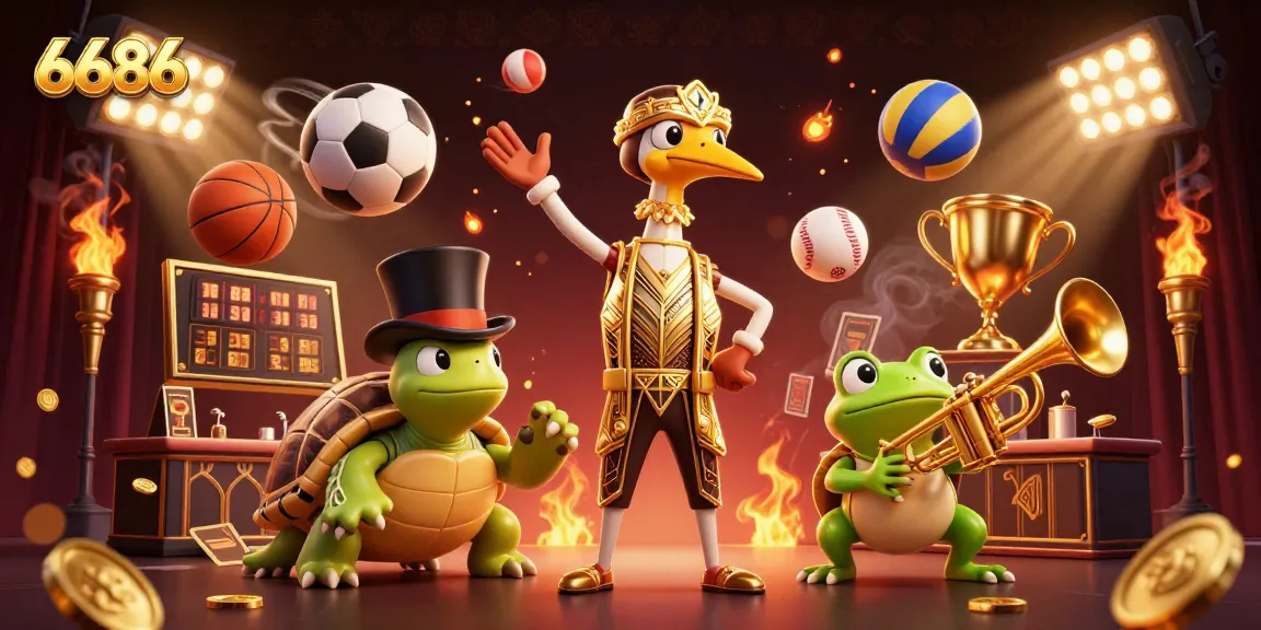 Experience thrilling casino action with 6686, showcasing vibrant characters and dynamic game elements.