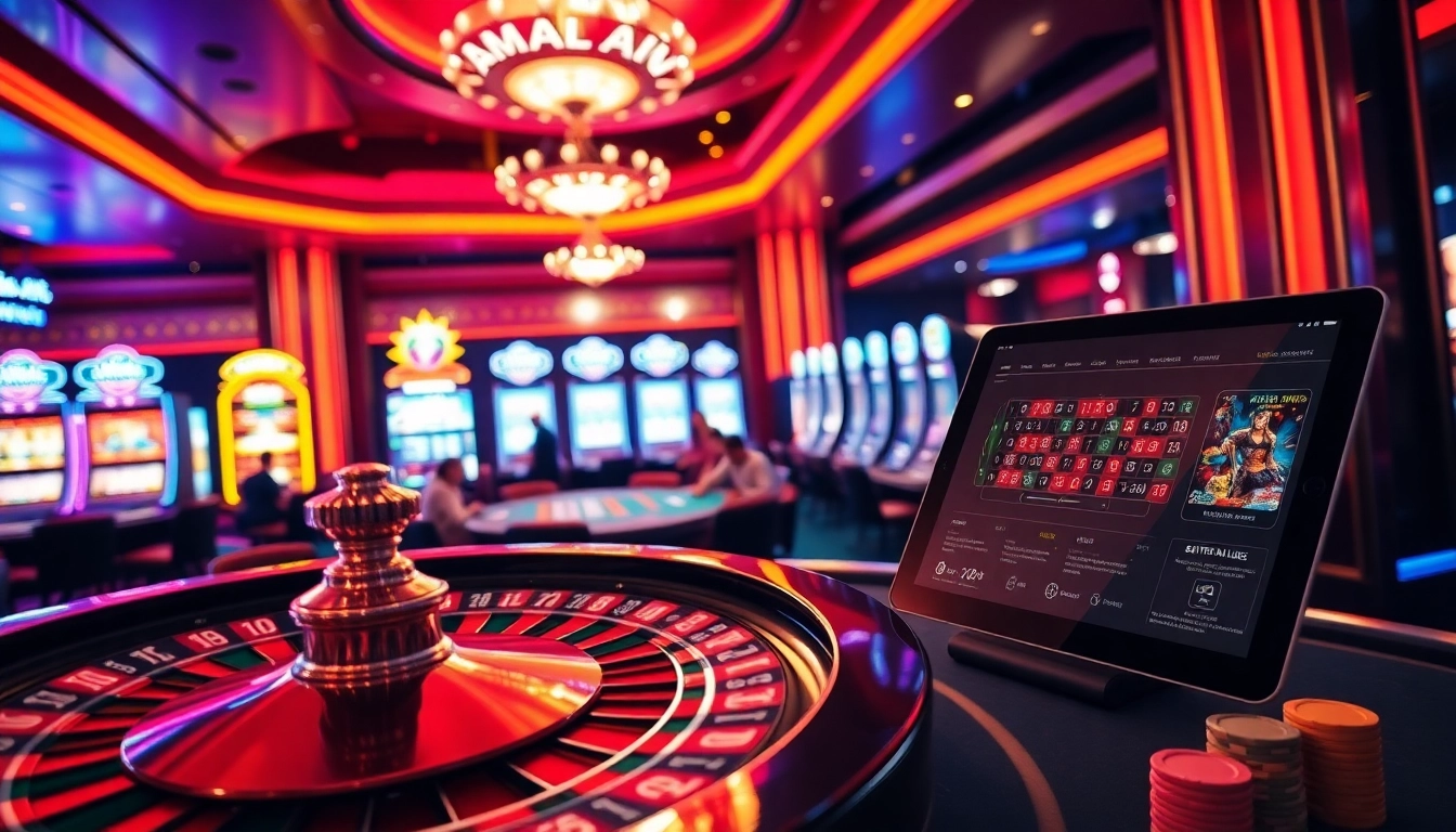Engaging Svenska Snap nudes scene featuring an interactive casino with vibrant roulette and poker tables