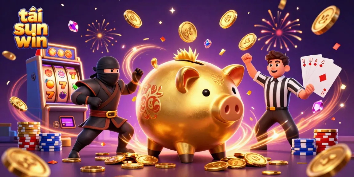 Engage with tải sun win through vibrant casino-themed action featuring coins, characters, and slot symbols.