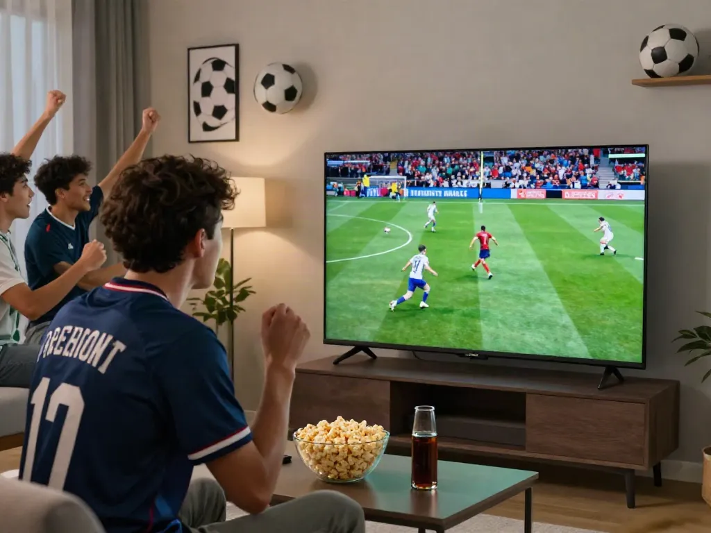 gà vàng tv live sports streaming in a cozy living room