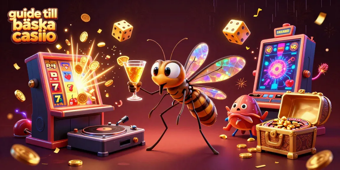 Spela på guide till bästa casino med en 3D illustration av en mygga och en trilobit DJ.