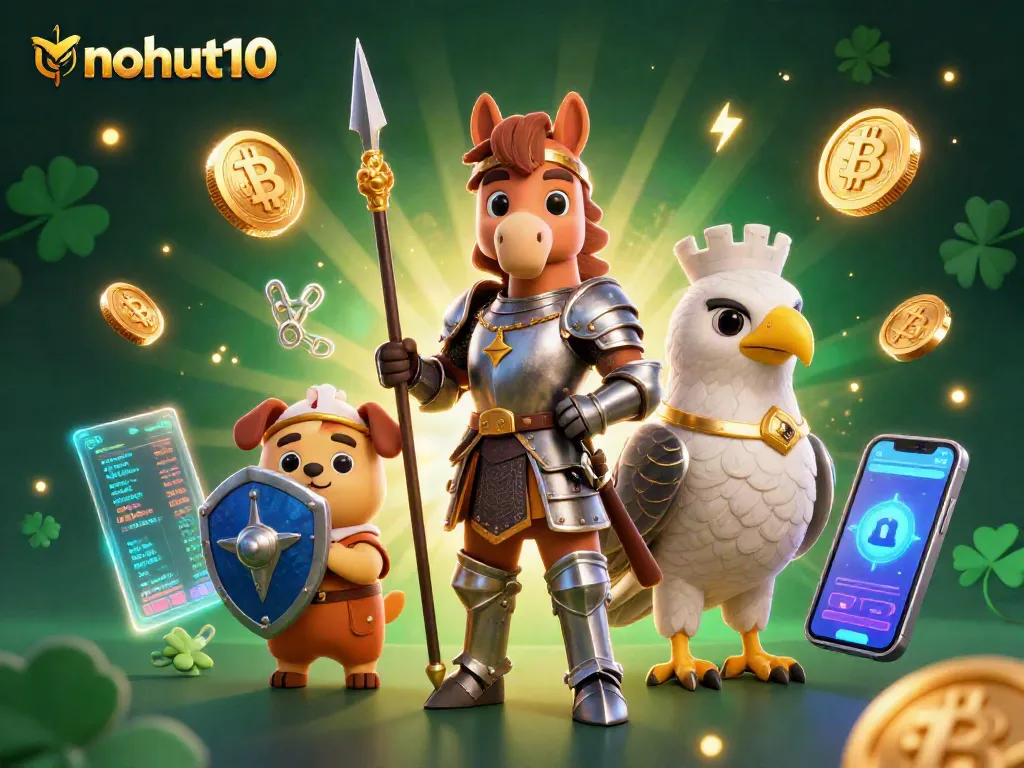 Win big at nohut10 with dynamic jackpot games, featuring bright coins and characters.