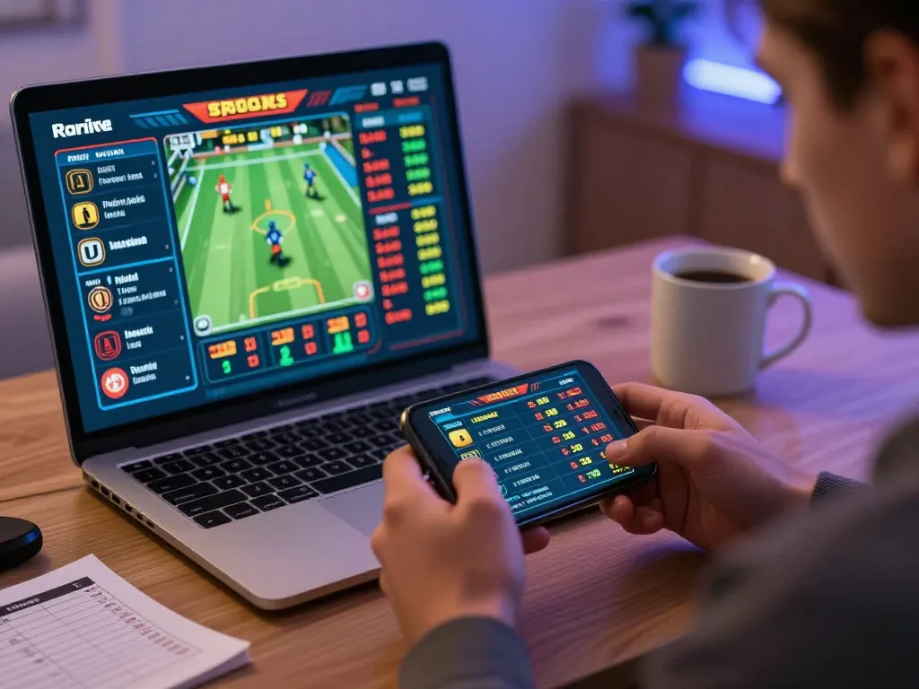 Experience thrilling sports betting action with hubet on your smartphone in a cozy home setting